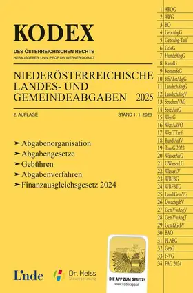 Heiss / Doralt |  KODEX NÖ Landes- und Gemeindeabgaben 2025 | Buch |  Sack Fachmedien