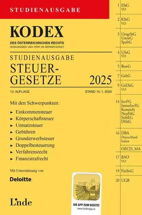 Bodis / Doralt |  KODEX Studienausgabe Steuergesetze 2025 | Buch |  Sack Fachmedien