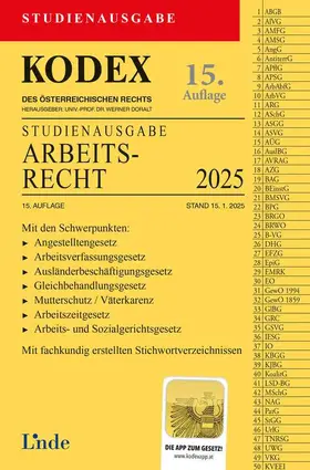 Doralt |  KODEX Studienausgabe Arbeitsrecht 2025 | Buch |  Sack Fachmedien