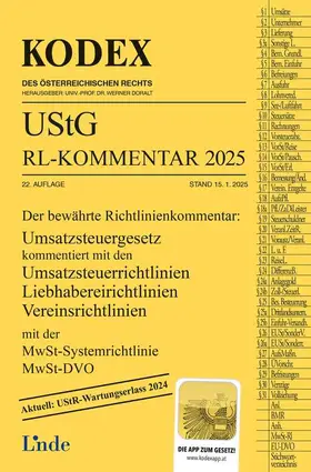 Pernegger / Doralt |  KODEX UStG-Richtlinien-Kommentar 2025 | Buch |  Sack Fachmedien