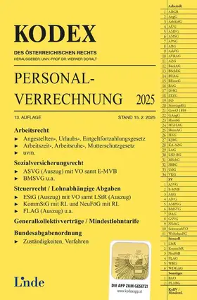 Seebacher / Doralt |  KODEX Personalverrechnung 2025 | Buch |  Sack Fachmedien