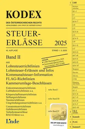 Titz-Frühmann / Doralt |  KODEX Steuer-Erlässe 2025, Band II | Buch |  Sack Fachmedien