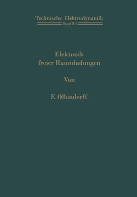 Ollendorff |  Elektronik freier Raumladungen | Buch |  Sack Fachmedien