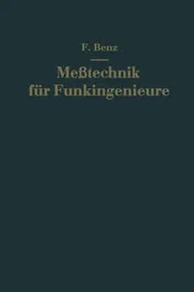 Benz |  Meßtechnik für Funkingenieure | Buch |  Sack Fachmedien