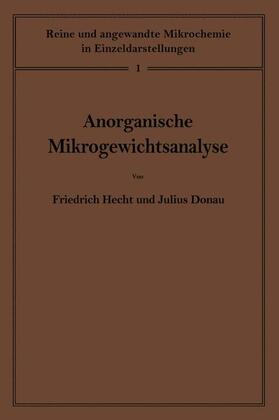 Hecht / Donau |  Anorganische Mikrogewichtsanalyse | Buch |  Sack Fachmedien