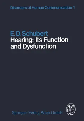 Schubert |  Hearing: Its Function and Dysfunction | Buch |  Sack Fachmedien