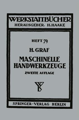 Graf |  Maschinelle Handwerkzeuge | Buch |  Sack Fachmedien