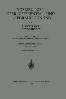 Courant |  Vorlesungen über Differential- und Integralrechnung | Buch |  Sack Fachmedien