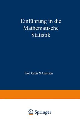 Anderson |  Einführung in die Mathematische Statistik | Buch |  Sack Fachmedien