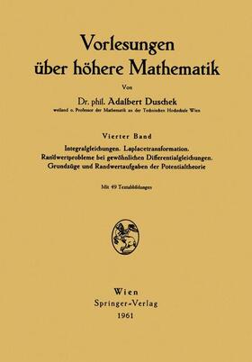 Duschek |  Vorlesungen über höhere Mathematik | Buch |  Sack Fachmedien