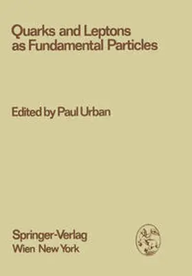 Urban |  Quarks and Leptons as Fundamental Particles | eBook | Sack Fachmedien