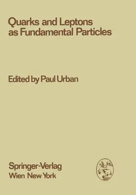 Urban |  Quarks and Leptons as Fundamental Particles | Buch |  Sack Fachmedien