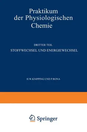 Rona |  Stoffwechsel und Energiewechsel | Buch |  Sack Fachmedien