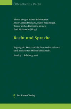 Burger / Palmstorfer / Prickartz | Recht und Sprache | Buch | 978-3-7097-0190-4 | sack.de