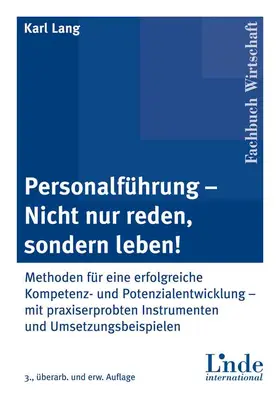 Lang |  Personalführung - Nicht nur reden, sondern leben! | Buch |  Sack Fachmedien