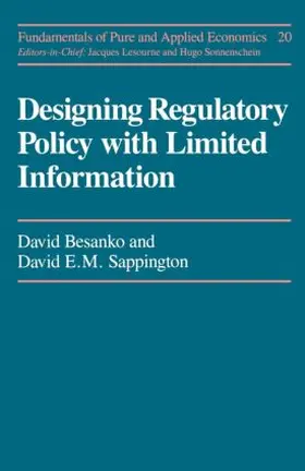 Besanko / Sappington |  Designing Regulatory Polcy | Buch |  Sack Fachmedien