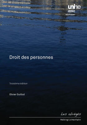 Guillod |  Droit des personnes | Buch |  Sack Fachmedien