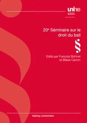 Bohnet / Carron |  20e séminaire sur le droit du bail | Buch |  Sack Fachmedien