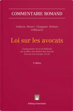 Valticos / Reiser / Chappuis |  Loi sur les avocats | Buch |  Sack Fachmedien