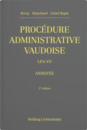 Bovay / Blanchard / Grisel Rapin |  Procédure administrative vaudoise | Buch |  Sack Fachmedien