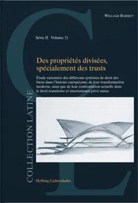 Barbey |  Des propriétés divisées, spécialement des trusts | Buch |  Sack Fachmedien