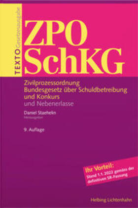 Staehelin |  TEXTO ZPO/SchKG | Buch |  Sack Fachmedien