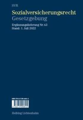 Imhof |  Sozialversicherungsrecht - Gesetzgebung EL 63 | Loseblattwerk |  Sack Fachmedien