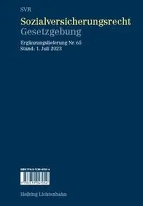 Imhof |  Sozialversicherungsrecht - Gesetzgebung EL 65 | Loseblattwerk |  Sack Fachmedien