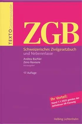 Büchler / Raveane |  TEXTO ZGB | Buch |  Sack Fachmedien