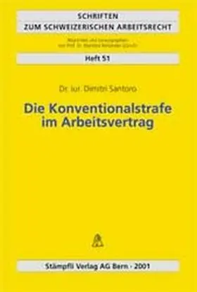 Santoro | Die Konventionalstrafe im Arbeitsvertrag | Buch | 978-3-7272-0652-8 | sack.de