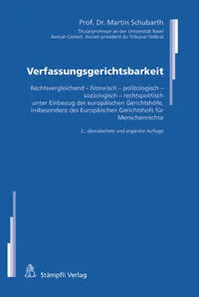 Schubarth |  Verfassungsgerichtsbarkeit | Buch |  Sack Fachmedien