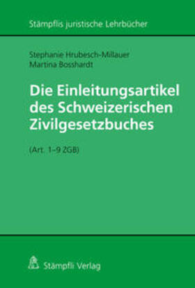 Hrubesch-Millauer / Bosshardt |  Hrubesch-Millauer, S: Einleitungsartikel des Schweizerischen | Buch |  Sack Fachmedien