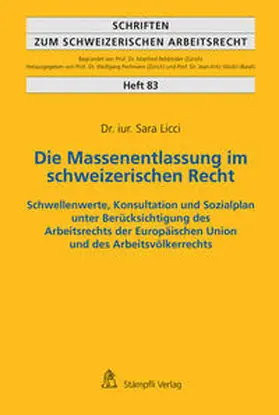 Sara |  Die Massenentlassung im schweizerischen Recht | Buch |  Sack Fachmedien