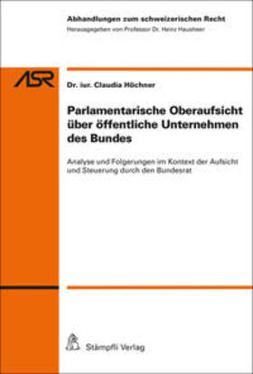 Höchner |  Höchner, C: Parlamentarische Oberaufsicht über öffentliche U | Buch |  Sack Fachmedien