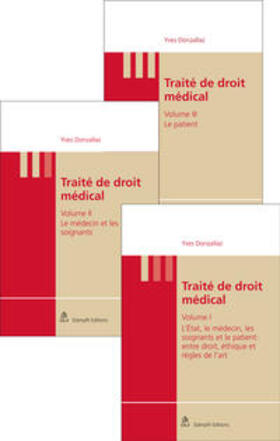Donzallaz |  Paquet: Traité de droit médical Vol I, Vol II et Vol III | Buch |  Sack Fachmedien