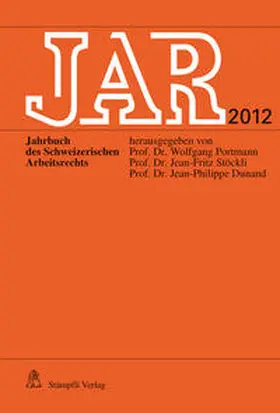 Portmann / Stöckli / Dunand |  JAR 2012 | Buch |  Sack Fachmedien