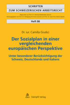 Giudici |  Der Sozialplan in einer vergleichenden europäischen Perspektive | Buch |  Sack Fachmedien