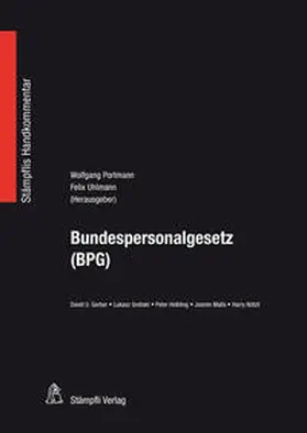 Portmann / Uhlmann / Gerber |  Bundespersonalgesetz (BPG) | Buch |  Sack Fachmedien