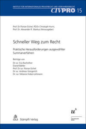 Eichel / Hurni / Markus |  Schneller Weg zum Recht | Buch |  Sack Fachmedien