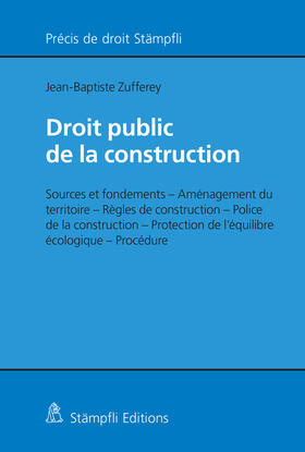 Zufferey |  Droit public de la construction | Buch |  Sack Fachmedien