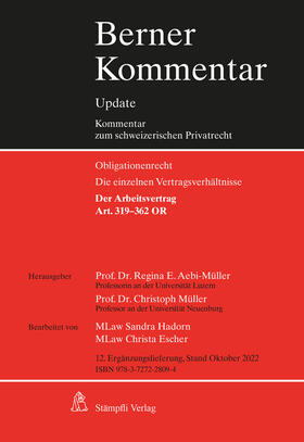Aebi-Müller / Müller |  Arbeitsrecht, Art. 319-362 OR, 12. Ergänzungslieferung | Loseblattwerk |  Sack Fachmedien