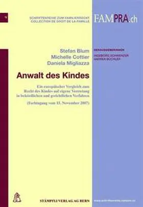 Blum / Cottier / Migliazza |  Anwalt des Kindes | Buch |  Sack Fachmedien