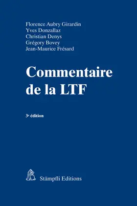 Aubry Girardin / Donzallaz / Denys |  Commentaire de la LTF | Buch |  Sack Fachmedien