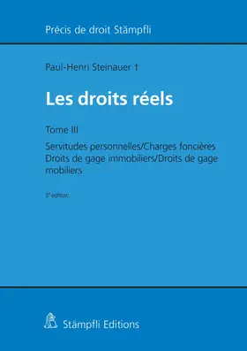 Steinauer |  Les droits réels | eBook | Sack Fachmedien