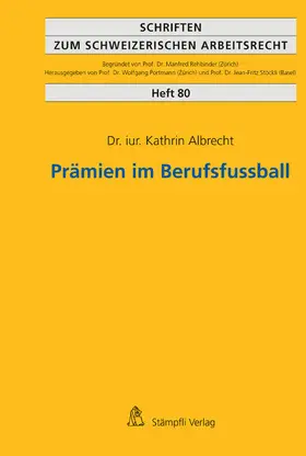 Albrecht | Prämien im Berufsfussball | E-Book | sack.de