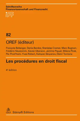 OREF / Bellanger / Berdoz |  Les procédures en droit fiscal | eBook | Sack Fachmedien