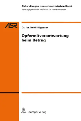 Sägesser |  Opfermitverantwortung beim Betrug | eBook | Sack Fachmedien