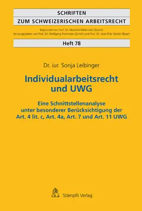 Leibinger | Individualarbeitsrecht und UWG | E-Book | sack.de