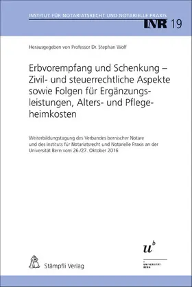 Wolf | Erbvorempfang und Schenkung - Zivil- und steuerrechtliche Aspekte sowie Folgen für Ergänzungsleistungen, Alters- und Pflegeheimkosten | E-Book | sack.de