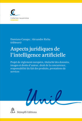 Canapa / Richa |  Aspects juridiques de l'intelligence artificielle | Buch |  Sack Fachmedien